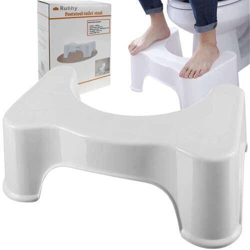 Scaun Inaltator Copii/Adulti pentru Pozitia Corecta pe Toaleta - Solutia Naturala Impotriva Constipatiei si Hemoroizilor, Alb - Cumpara24