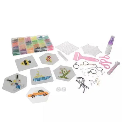 Set 2800 Margele 3D, 24 Culori Diferite, Modele si Sabloane pentru Creatie prin Stropire cu Apa, Pandantive Incluse - Cumpara24