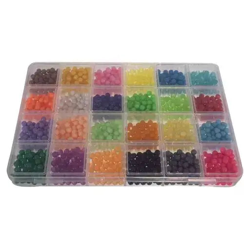 Set 2800 Margele 3D, 24 Culori Diferite, Modele si Sabloane pentru Creatie prin Stropire cu Apa, Pandantive Incluse - Cumpara24