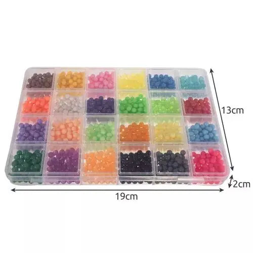 Set 2800 Margele 3D, 24 Culori Diferite, Modele si Sabloane pentru Creatie prin Stropire cu Apa, Pandantive Incluse - Cumpara24