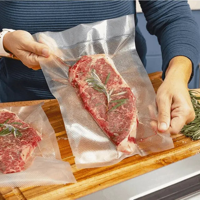 Set 50 de Pungi de Vidat Universale pentru Aparat de Vidat Alimente, 20 x 30 cm, Reutilizabile, Transparenta - Cumpara24
