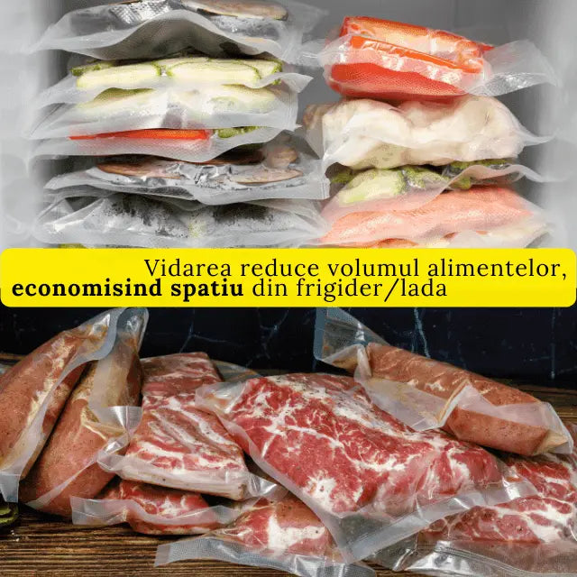 Set 50 de Pungi de Vidat Universale pentru Aparat de Vidat Alimente, 20 x 30 cm, Reutilizabile, Transparenta - Cumpara24