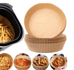 Set 50 Hartii de Copt sau Prajit Pentru Airfryer, Forma Rotunda - Cumpara24