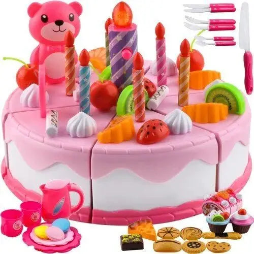 Set de 80 de Piese Tort Aniversare, Plastic, Multicolor - Cumpara24