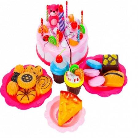 Set de 80 de Piese Tort Aniversare, Plastic, Multicolor - Cumpara24
