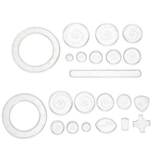 Set de Desen - Spirograf, 22 de Sabloane, 3 Pix - uri Fine, Cauciuc Termoplastic, 9 Coli A4. - Cumpara24