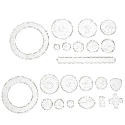 Set de Desen - Spirograf, 22 de Sabloane, 3 Pix - uri Fine, Cauciuc Termoplastic, 9 Coli A4. - Cumpara24