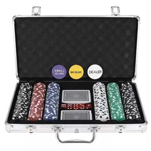 Set De Poker 300 Jetoane cu Servieta de Aluminiu si Accesorii - Cumpara24