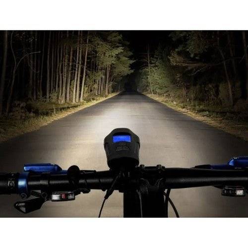Set Lumina LED pentru Bicicleta Fata + Spate cu Contor si Claxon - Cumpara24
