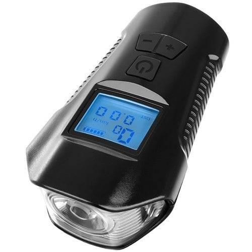 Set Lumina LED pentru Bicicleta Fata + Spate cu Contor si Claxon - Cumpara24