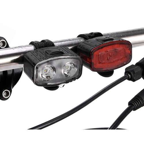 Set Lumini pentru Bicicleta, Far/Stop Fata + Spate cu Led - Cumpara24