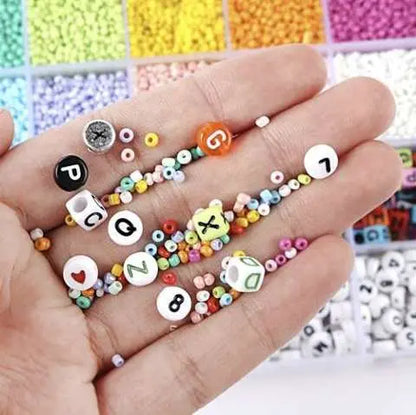 Set Margele si Accesorii pentru Creare Bijuterii/Bratari, 10.000 buc, Multicolor - Cumpara24