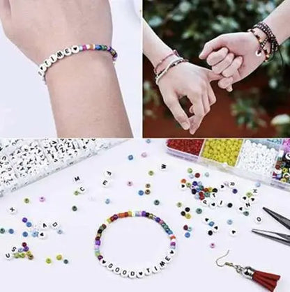 Set Margele si Accesorii pentru Creare Bijuterii/Bratari, 10.000 buc, Multicolor - Cumpara24