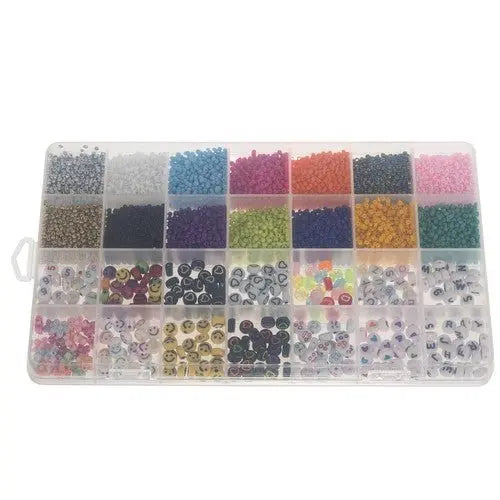 Set Margele si Accesorii pentru Creare Bijuterii/Bratari, 10.000 buc, Multicolor - Cumpara24