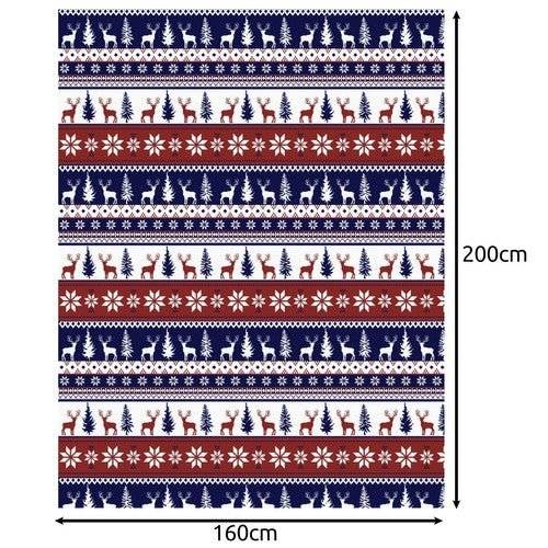 Set Patura Tematica de Craciun 160 x 200 cm + 2x Fete de Perna 40 x 40 cm - Cumpara24