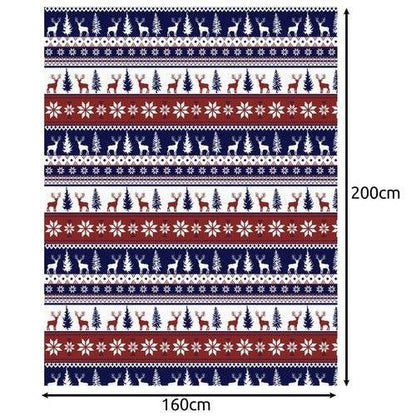 Set Patura Tematica de Craciun 160 x 200 cm + 2x Fete de Perna 40 x 40 cm - Cumpara24