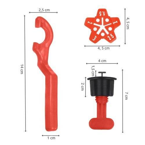 Sistem de Nivelare Faianta/Gesie Set 150buc + chei - Cumpara24
