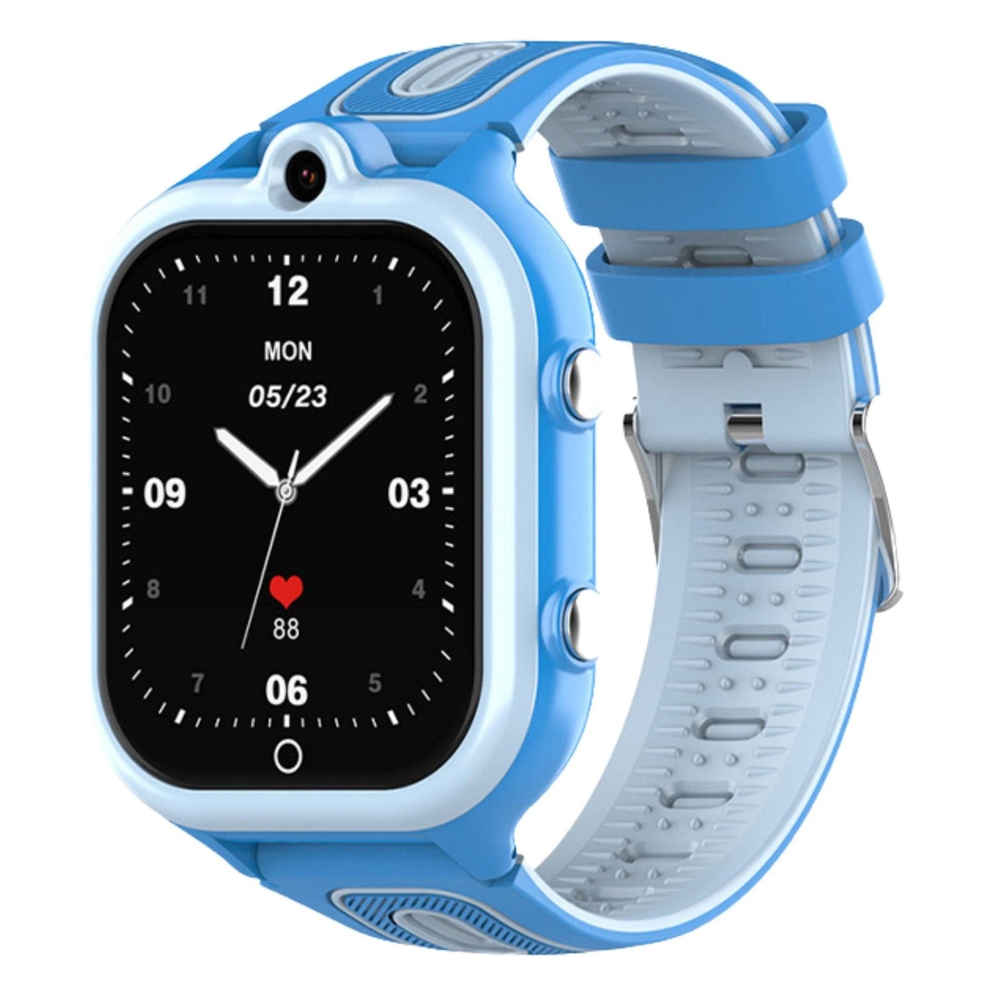 Smartwatch DF91, 1.85 Inch pentru Copii cu GPS si Localizare Spion KidLife, 4G, Albastru - Cumpara24