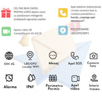 Smartwatch DF91, 1.85 Inch pentru Copii cu GPS si Localizare Spion KidLife, 4G, Roz - Cumpara24