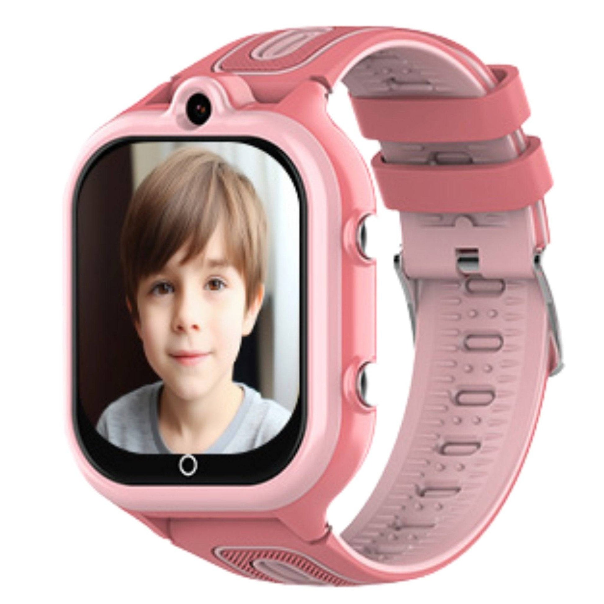 Smartwatch DF91, 1.85 Inch pentru Copii cu GPS si Localizare Spion KidLife, 4G, Roz - Cumpara24