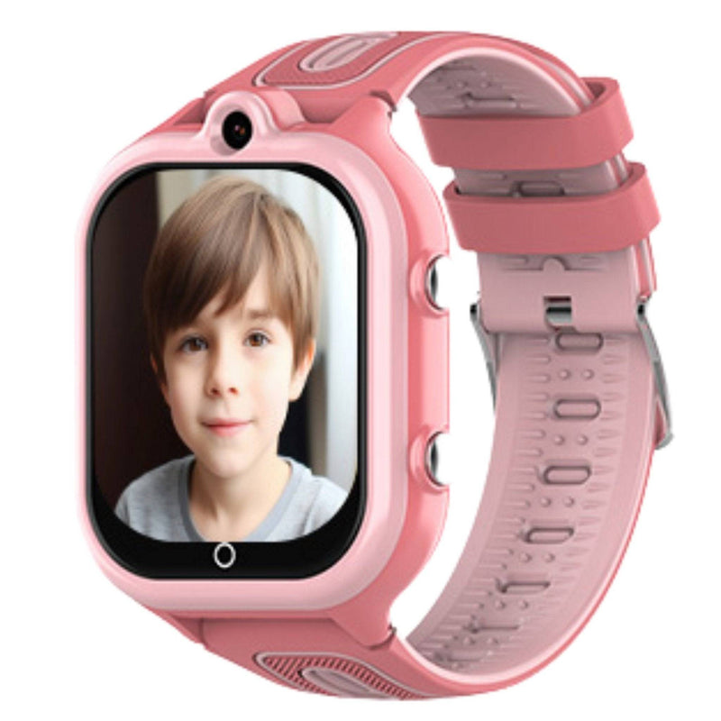 Smartwatch DF91, 1.85 Inch pentru Copii cu GPS si Localizare Spion KidLife, 4G, Roz - Cumpara24