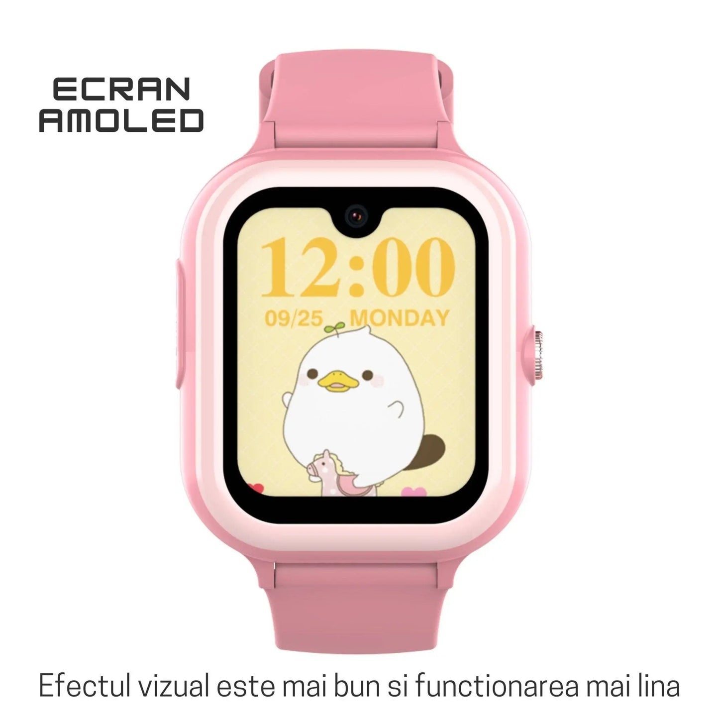 Smartwatch M01 pentru Copii cu GPS si Localizare Spion, 4G, KidLife, Roz - Cumpara24
