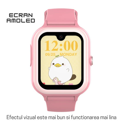 Smartwatch M01 pentru Copii cu GPS si Localizare Spion, 4G, KidLife, Roz - Cumpara24