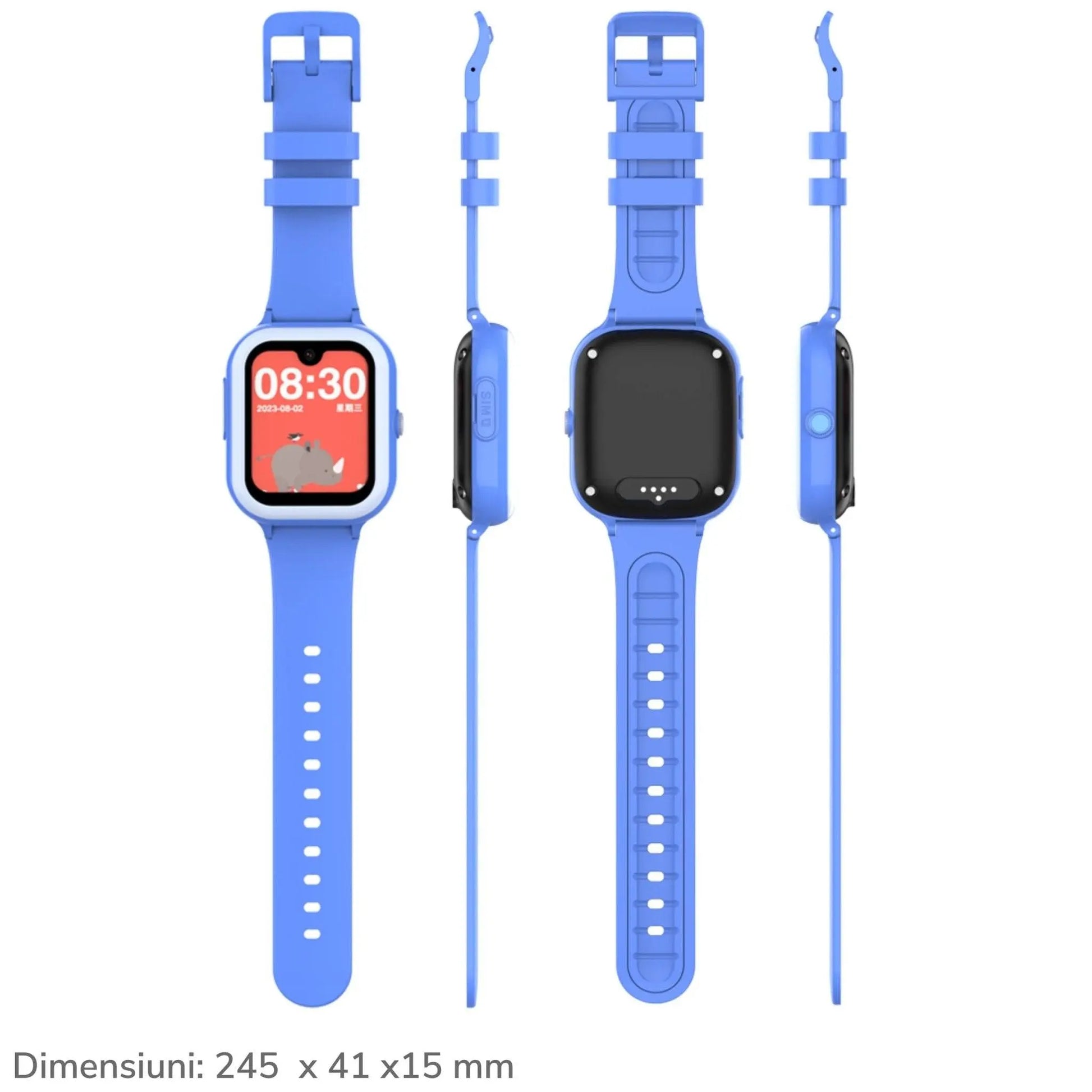Smartwatch M01 pentru Copii cu GPS si Localizare Spion KidLife, 4G, Albastru - Cumpara24