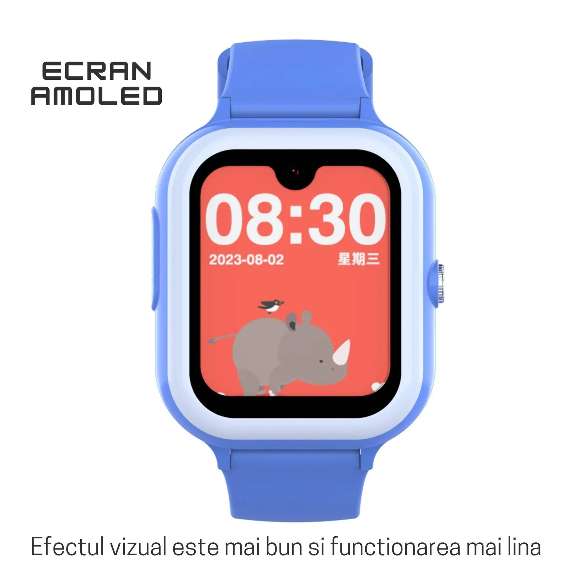 Smartwatch M01 pentru Copii cu GPS si Localizare Spion KidLife, 4G, Albastru - Cumpara24
