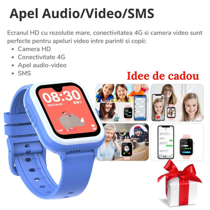 Smartwatch M01 pentru Copii cu GPS si Localizare Spion KidLife, 4G, Albastru - Cumpara24