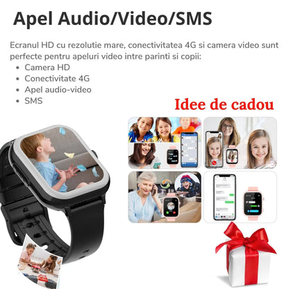 Smartwatch M01 pentru Copii cu GPS si Localizare Spion KidLife, 4G, Negru - Cumpara24