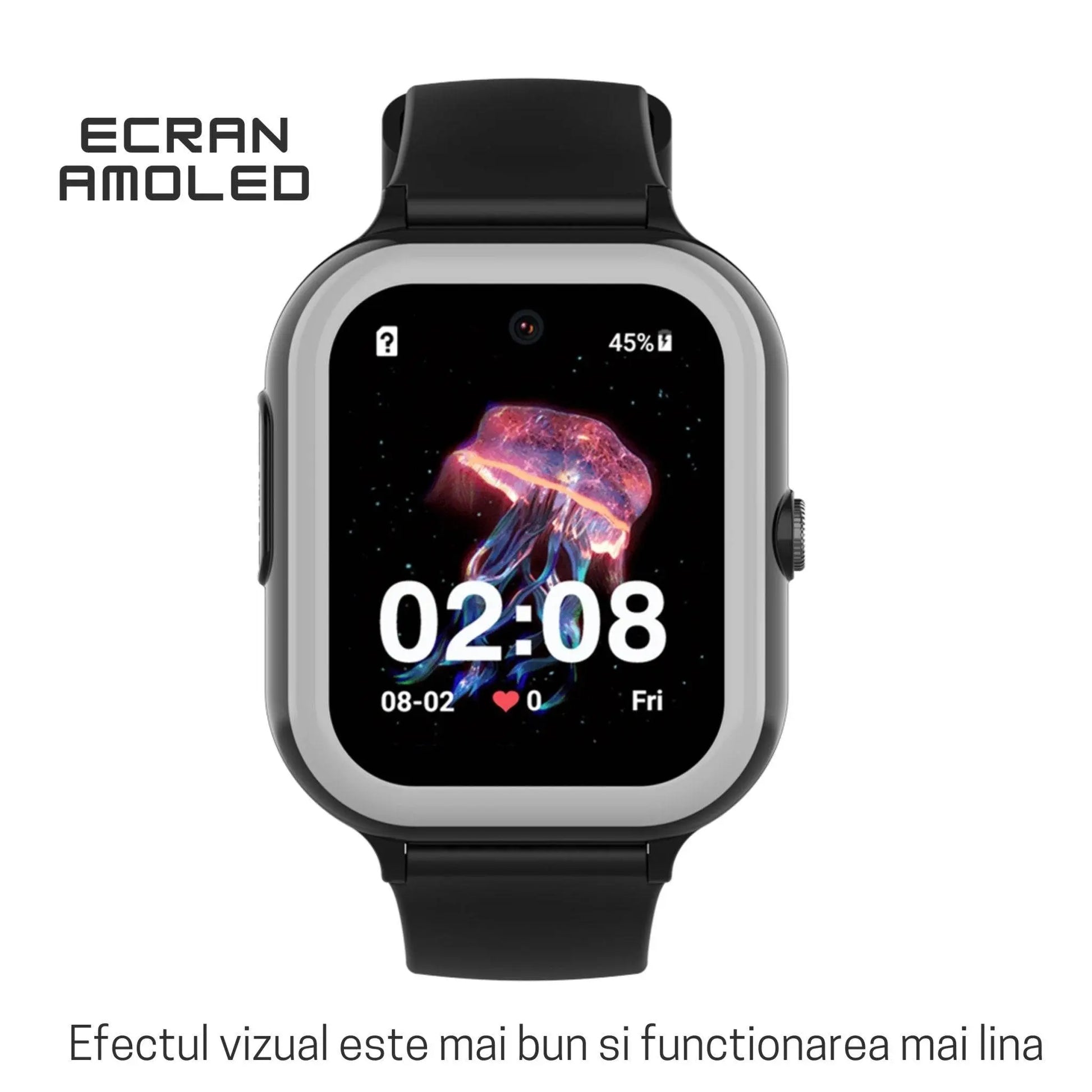 Smartwatch M01 pentru Copii cu GPS si Localizare Spion KidLife, 4G, Negru - Cumpara24