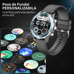 Smartwatch TechGS®, Ecran TFT HD 1.27", Bluetooth 5.2, Monitorizare Cardiaca/Oxigen Sange, 100+ Modele Sportive, Rezistent la Apa IP67, Apeluri Bluetooth, Compatibil Android & iOS, Negru - Verde - Cumpara24