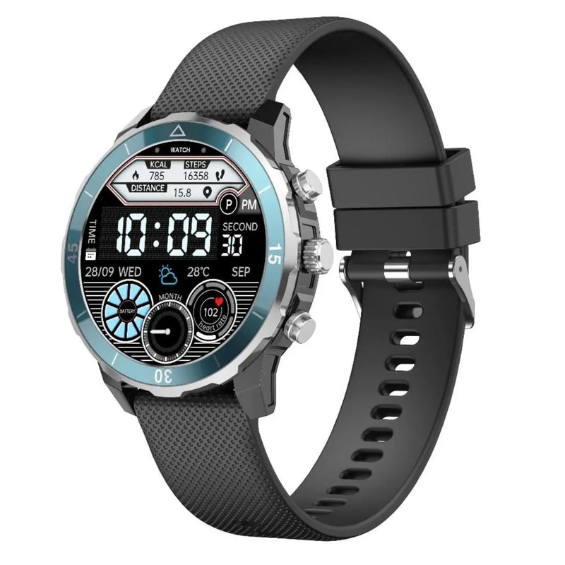 Smartwatch TechGS®, Ecran TFT HD 1.27", Bluetooth 5.2, Monitorizare Cardiaca/Oxigen Sange, 100+ Modele Sportive, Rezistent la Apa IP67, Apeluri Bluetooth, Compatibil Android & iOS, Negru - Verde - Cumpara24