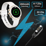 Smartwatch TechGS®, Ecran TFT HD 1.27", Bluetooth 5.2, Monitorizare Cardiaca/Oxigen Sange, 100+ Modele Sportive, Rezistent la Apa IP67, Apeluri Bluetooth, Compatibil Android & iOS, Alb - Cumpara24