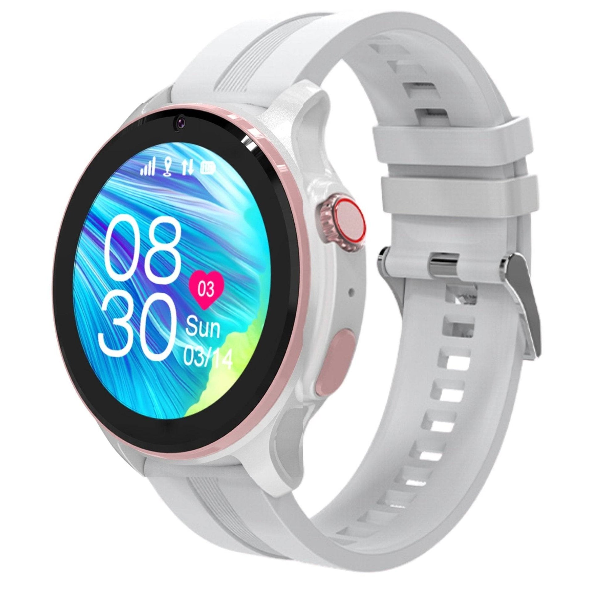 Smartwatch VLT46, 1.38 inch IPS pentru Copii cu GPS si Localizare Spion KidLife, 48.8x41.4x16mm4G, Alb - Cumpara24