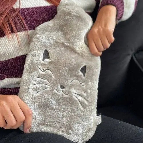 STICLA DE APA CALDA DIN CAUCIUC CU HUSA DE PLUS STIL "PISICA" DE 1,8l - Cumpara24