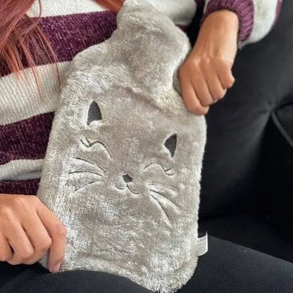 STICLA DE APA CALDA DIN CAUCIUC CU HUSA DE PLUS STIL "PISICA" DE 1,8l - Cumpara24