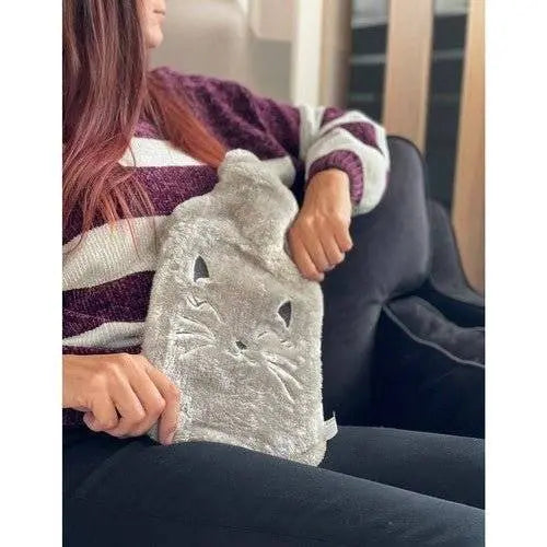 STICLA DE APA CALDA DIN CAUCIUC CU HUSA DE PLUS STIL "PISICA" DE 1,8l - Cumpara24