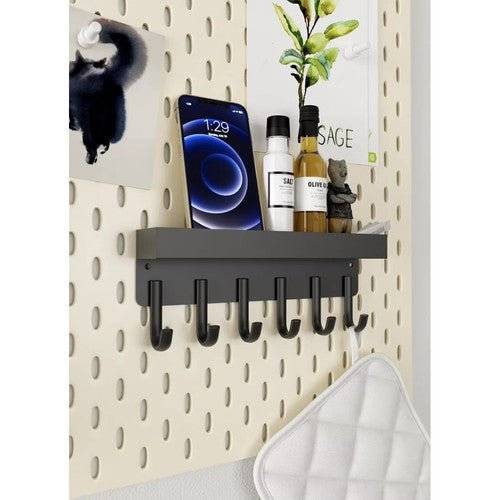 Suport de Baie/Bucatarie/Hol Pentru Haine cu Raft, Negru - Cumpara24