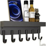 Suport de Baie/Bucatarie/Hol Pentru Haine cu Raft, Negru - Cumpara24