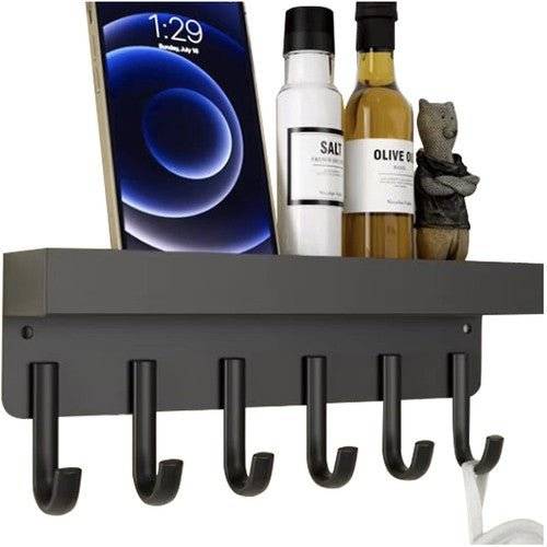 Suport de Baie/Bucatarie/Hol Pentru Haine cu Raft, Negru - Cumpara24