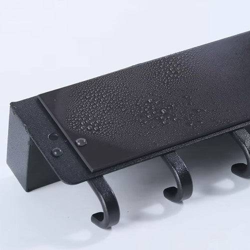 Suport de Baie/Bucatarie/Hol Pentru Haine cu Raft, Negru - Cumpara24