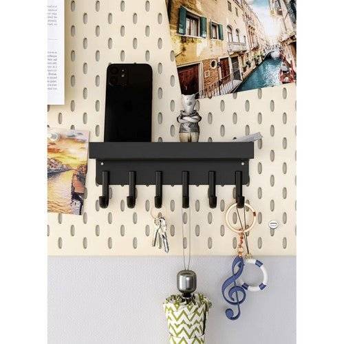 Suport de Baie/Bucatarie/Hol Pentru Haine cu Raft, Negru - Cumpara24