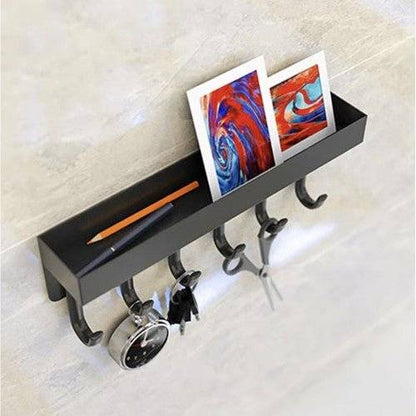 Suport de Baie/Bucatarie/Hol Pentru Haine cu Raft, Negru - Cumpara24
