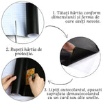 Tabla Autocolanta cu Set Creta pentru Copii, Tip Tapet, Reutilizabila, Usor de Lipit, Curatare Rapida, 45x200cm, Dezvolta Creativitatea, Negru - Cumpara24