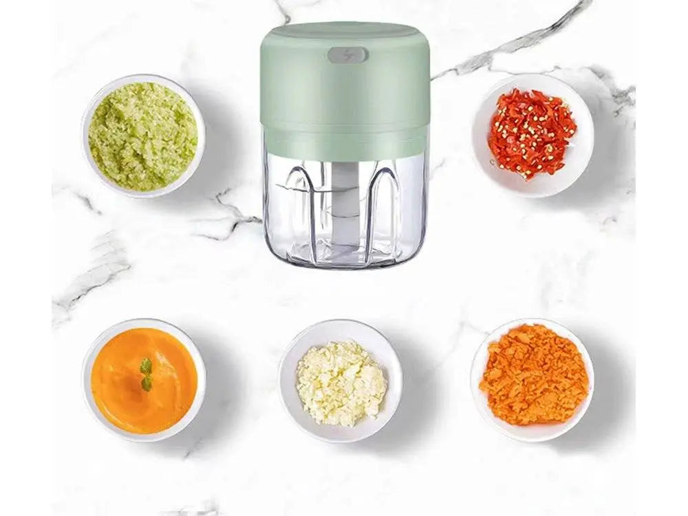 Tocator Electric de Legume, Tocator de Usturoi, Baterie Reincarcabila cu USB - Cumpara24