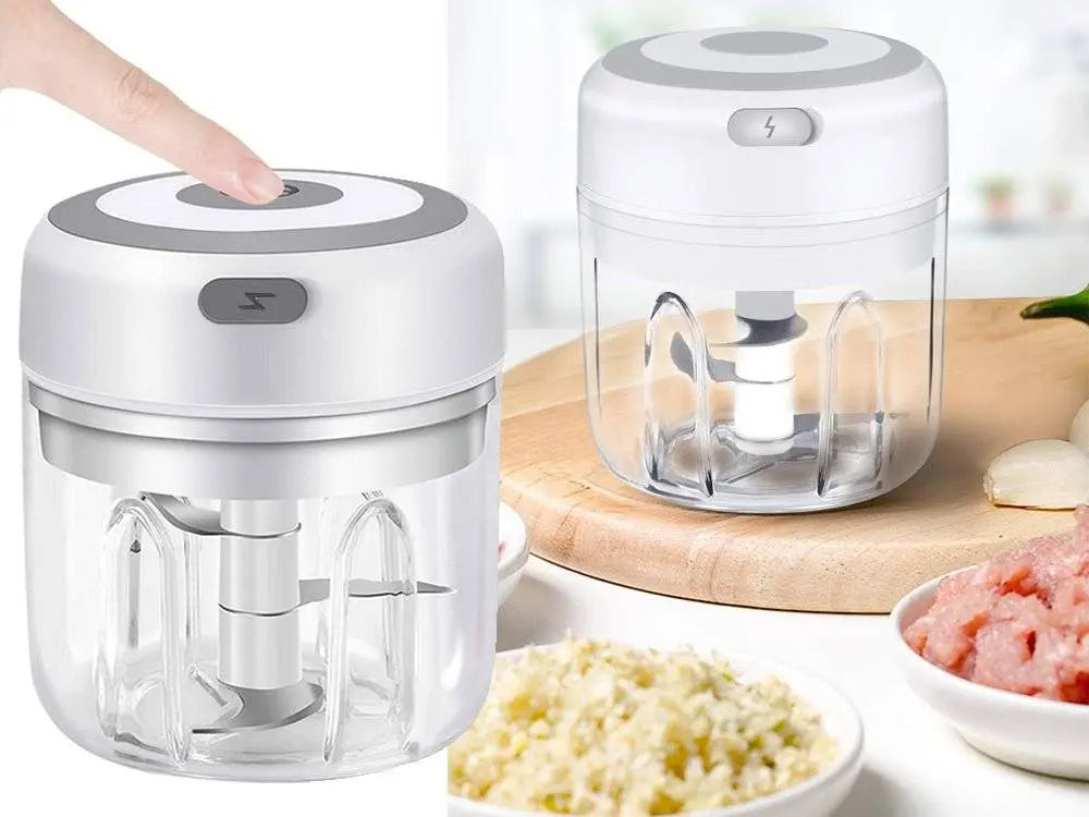Tocator Electric de Legume, Tocator de Usturoi, Baterie Reincarcabila cu USB - Cumpara24