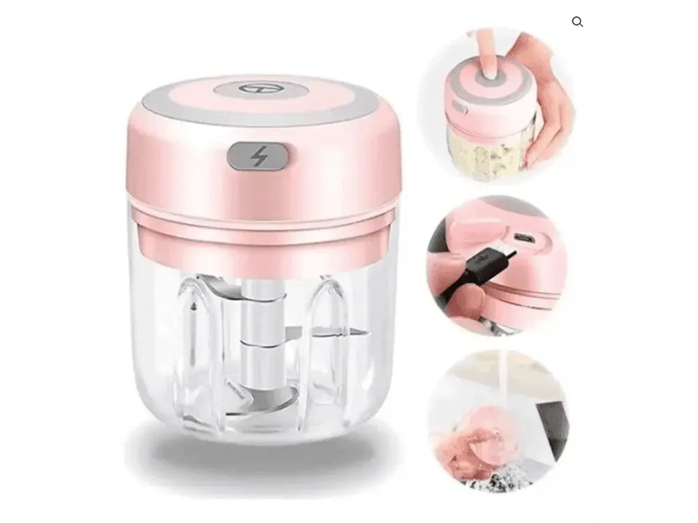 Tocator Electric de Legume, Tocator de Usturoi, Baterie Reincarcabila cu USB - Cumpara24