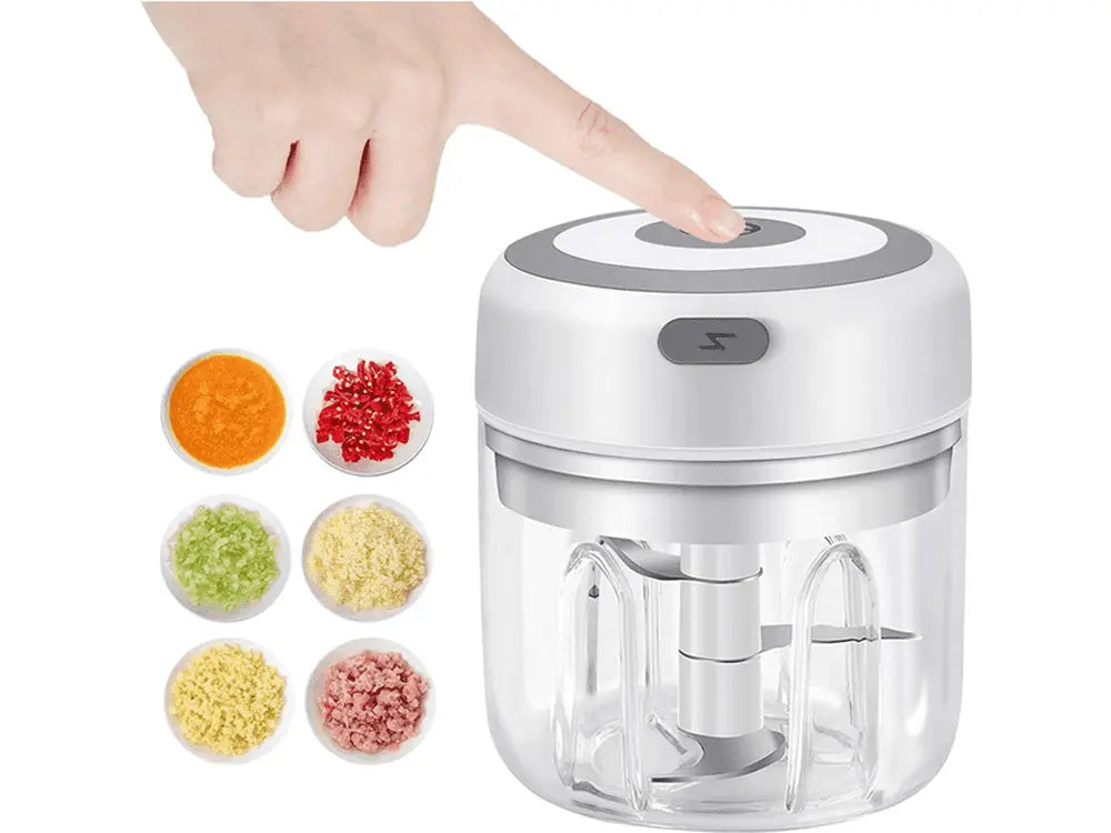 Tocator Electric de Legume, Tocator de Usturoi, Baterie Reincarcabila cu USB - Cumpara24